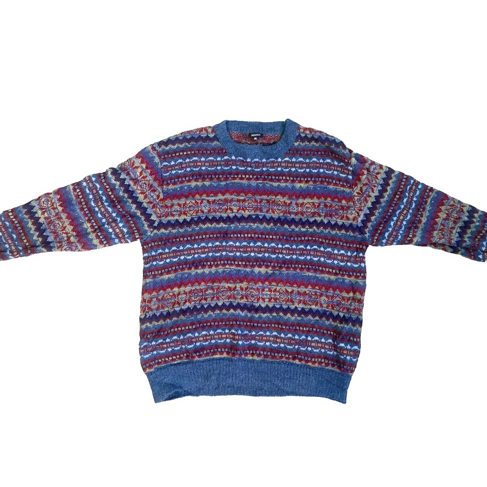 Novica XXL 2XL 100% Alpaca Wool‎ Crewneck Sweater Peru Andes Cozy Cabin Gorpcore